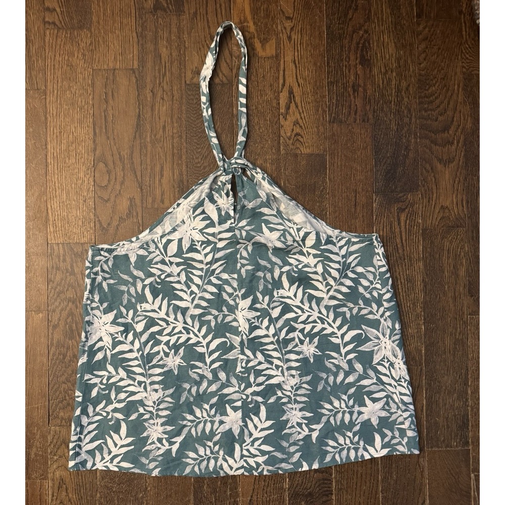 LOFT Halter Top Twist Floral Linen Blend Women's Size Large Cute‎ Summer